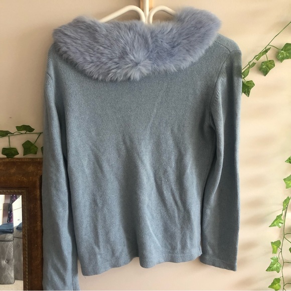 Blue fluffy cardigan - Picture 2 of 2